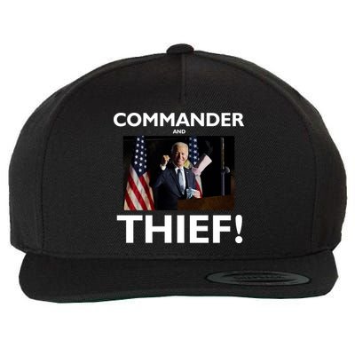 Commander and Thief Joe Biden Wool Snapback Cap