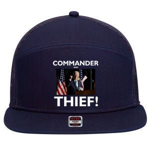 Commander and Thief Joe Biden 7 Panel Mesh Trucker Snapback Hat