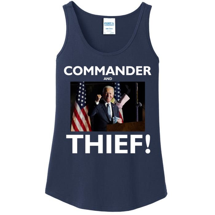 Commander and Thief Joe Biden Ladies Essential Tank