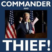 Commander and Thief Joe Biden Flatbill Hat
