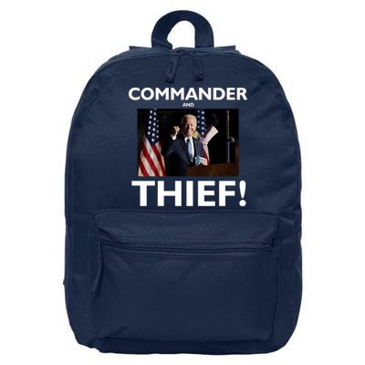 Commander and Thief Joe Biden 16 in Basic Backpack