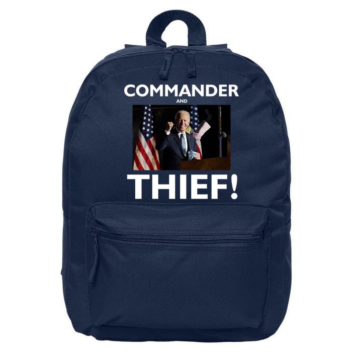 Commander and Thief Joe Biden 16 in Basic Backpack