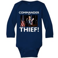 Commander and Thief Joe Biden Baby Long Sleeve Bodysuit