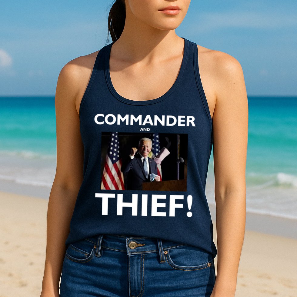 Commander and Thief Joe Biden Womens Tank Top