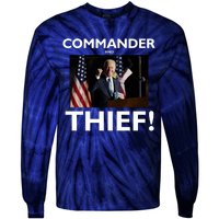 Commander and Thief Joe Biden Tie-Dye Long Sleeve Shirt