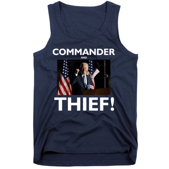 Commander and Thief Joe Biden Tank Top