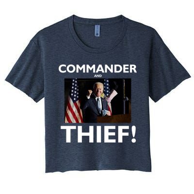 Commander and Thief Joe Biden Crop Top