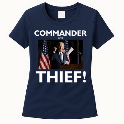 Commander and Thief Joe Biden Womens T-Shirt