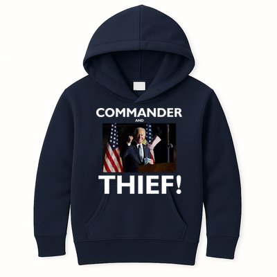 Commander and Thief Joe Biden Kids Hoodie