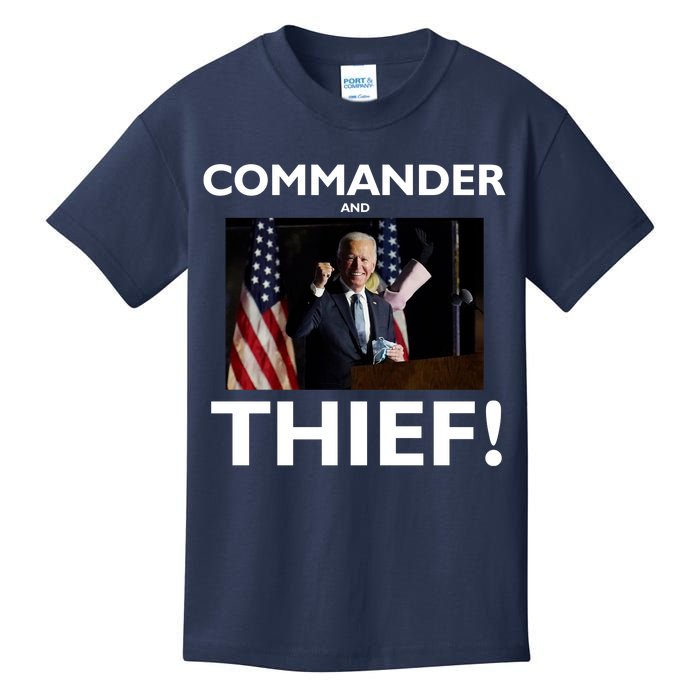 Commander and Thief Joe Biden Kids T-Shirt