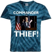 Commander and Thief Joe Biden Kids Tie-Dye T-Shirt