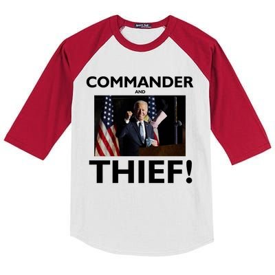 Commander and Thief Joe Biden Kids Colorblock Raglan Jersey