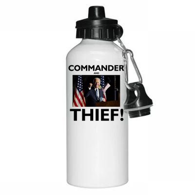 Commander and Thief Joe Biden Aluminum Water Bottle