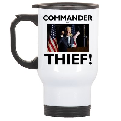 Commander and Thief Joe Biden Stainless Steel Travel Mug