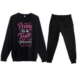 Cancer Awareness T Premium Crewneck Sweatsuit Set