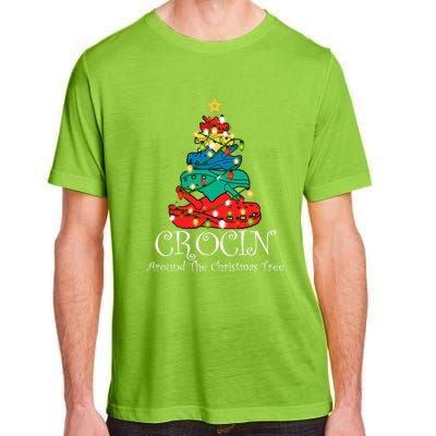 Crocin Around The Christmas Tree Funny Xmas Christmas Pajama Adult ChromaSoft Performance T-Shirt