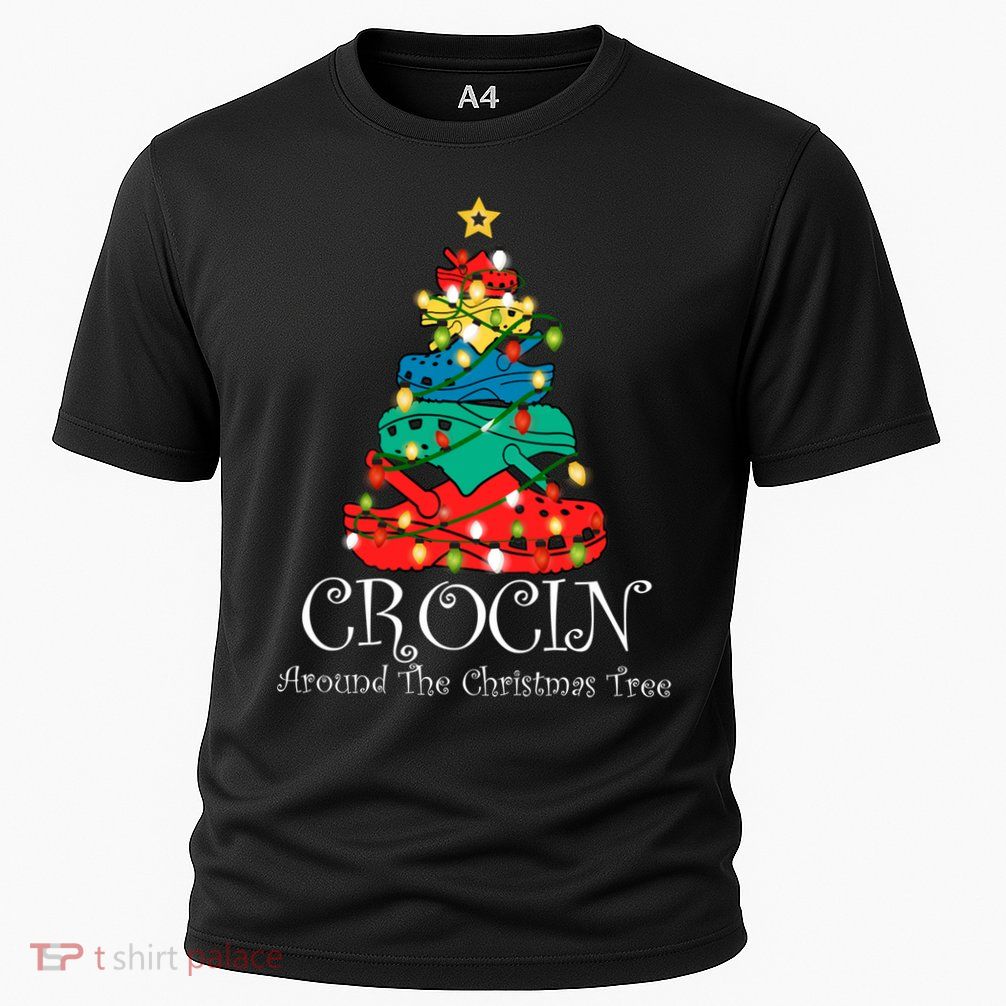 Crocin Around The Christmas Tree Funny Xmas Christmas Pajama Cooling Performance Crew T-Shirt