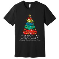 Crocin Around The Christmas Tree Funny Xmas Christmas Pajama Premium T-Shirt