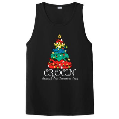 Crocin Around The Christmas Tree Funny Xmas Christmas Pajama PosiCharge Competitor Tank