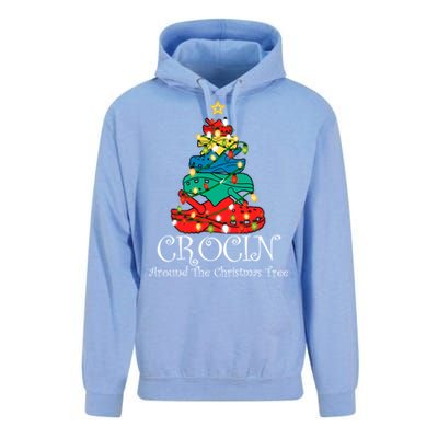 Crocin Around The Christmas Tree Funny Xmas Christmas Pajama Unisex Surf Hoodie