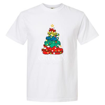 Crocin Around The Christmas Tree Funny Xmas Christmas Pajama Garment-Dyed Heavyweight T-Shirt