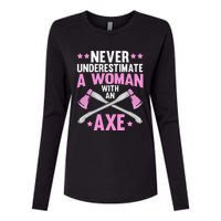 Cool Axe Throwing For Women Ax Thrower Tree Lumberjack Womens Cotton Relaxed Long Sleeve T-Shirt