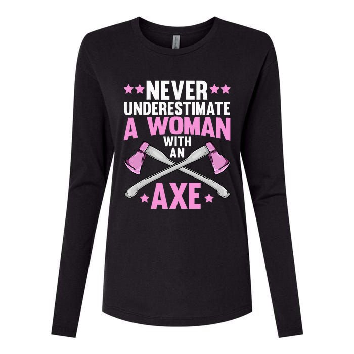 Cool Axe Throwing For Women Ax Thrower Tree Lumberjack Womens Cotton Relaxed Long Sleeve T-Shirt