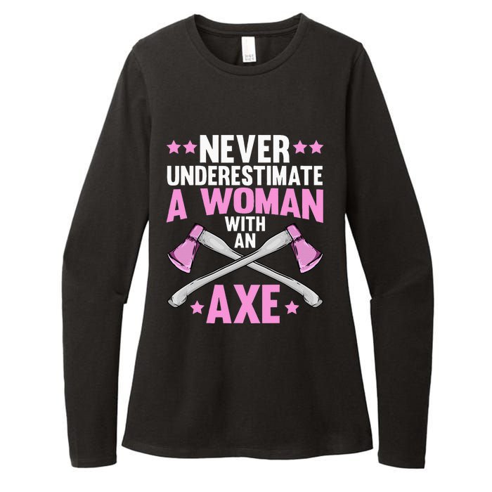 Cool Axe Throwing For Women Ax Thrower Tree Lumberjack Womens CVC Long Sleeve Shirt