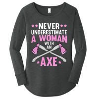 Cool Axe Throwing For Women Ax Thrower Tree Lumberjack Women's Perfect Tri Tunic Long Sleeve Shirt