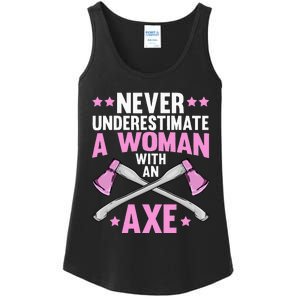 Cool Axe Throwing For Women Ax Thrower Tree Lumberjack Ladies Essential Tank