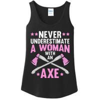 Cool Axe Throwing For Women Ax Thrower Tree Lumberjack Ladies Essential Tank