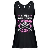 Cool Axe Throwing For Women Ax Thrower Tree Lumberjack Ladies Essential Flowy Tank