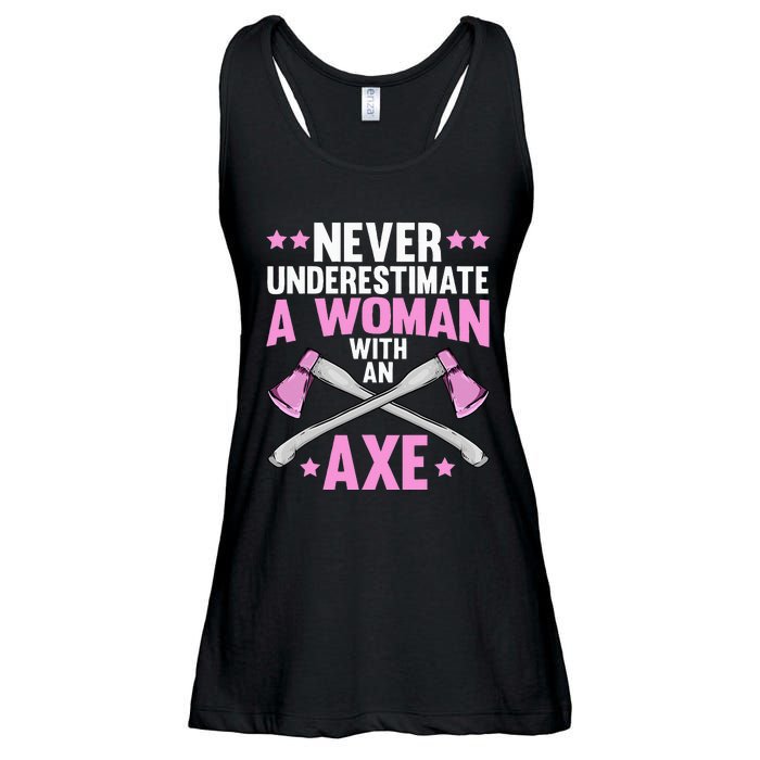 Cool Axe Throwing For Women Ax Thrower Tree Lumberjack Ladies Essential Flowy Tank