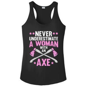 Cool Axe Throwing For Women Ax Thrower Tree Lumberjack Ladies PosiCharge Competitor Racerback Tank