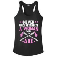 Cool Axe Throwing For Women Ax Thrower Tree Lumberjack Ladies PosiCharge Competitor Racerback Tank