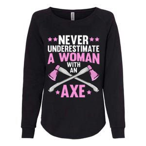 Cool Axe Throwing For Women Ax Thrower Tree Lumberjack Womens California Wash Sweatshirt