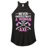 Cool Axe Throwing For Women Ax Thrower Tree Lumberjack Women's Perfect Tri Rocker Tank