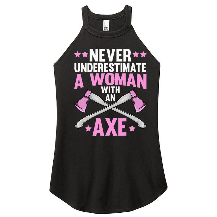 Cool Axe Throwing For Women Ax Thrower Tree Lumberjack Women's Perfect Tri Rocker Tank