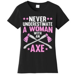 Cool Axe Throwing For Women Ax Thrower Tree Lumberjack Women's T-Shirt