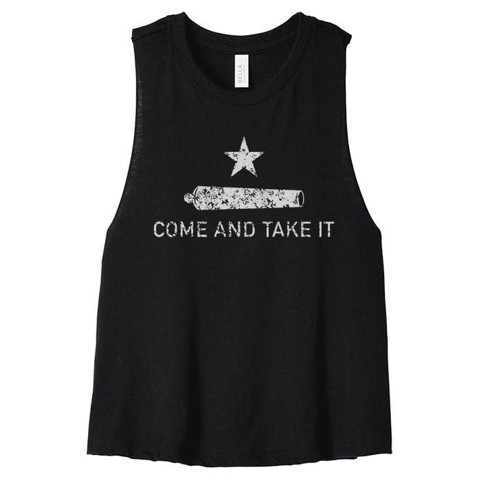 Come And Take It Texas Gift For Texans Women's Racerback Cropped Tank