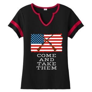 Come And Take It 2nd Amendment Gun Rights I Will Not Comply Ladies Halftime Notch Neck Tee