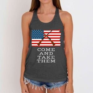 Come And Take It 2nd Amendment Gun Rights I Will Not Comply Women's Knotted Racerback Tank