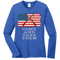 Come And Take It 2nd Amendment Gun Rights I Will Not Comply Ladies Long Sleeve Shirt