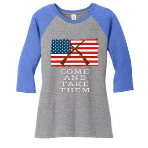 Come And Take It 2nd Amendment Gun Rights I Will Not Comply Women's Tri-Blend 3/4-Sleeve Raglan Shirt