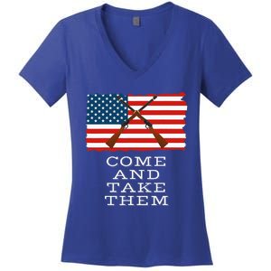 Come And Take It 2nd Amendment Gun Rights I Will Not Comply Women's V-Neck T-Shirt