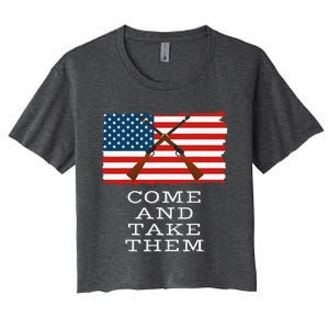 Come And Take It 2nd Amendment Gun Rights I Will Not Comply Women's Crop Top Tee