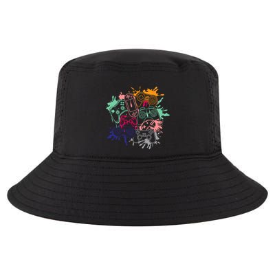 Control All The Things Video Game Console Controllers Retro Gift Cool Comfort Performance Bucket Hat