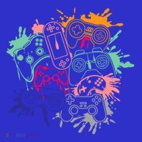 Control All The Things Video Game Console Controllers Retro Gift Poster