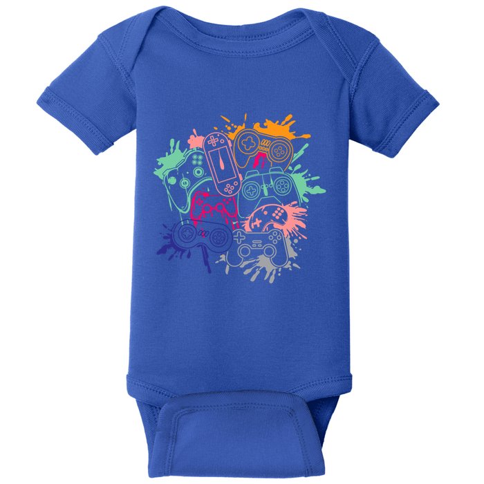 Control All The Things Video Game Console Controllers Retro Gift Baby Bodysuit