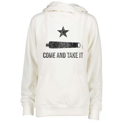 COME AND TAKE IT FLAG TEXAS PRIDE GONZALES CANNON Womens Funnel Neck Pullover Hood